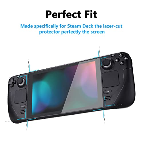 BURSTNINJA 2 Pack Screen Protector for Steam Deck, Anti-Scratch Bubble Free Transparent HD Clear Protector Film for Steam Deck Handheld Gaming PC