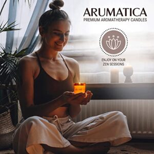 ARUMATICA Premium Aromatherapy Candles - Scented Candle Gift Set for Women - Aroma Fragrant Meditation Candles for Stress Relief, Comfort, & Relaxation - Self Care Gifts for Women (4 Packs, 20 oz)