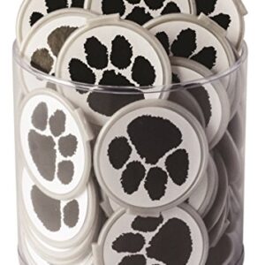 Mascot PAW Print School Spirit Bulk Bookmarks for Kids - RED Clip Over The Page 75 Pack - Bulk Bookmarks for Girls Boys. Perfect Student Incentives Prizes Classroom Rewards & Reading Awards!