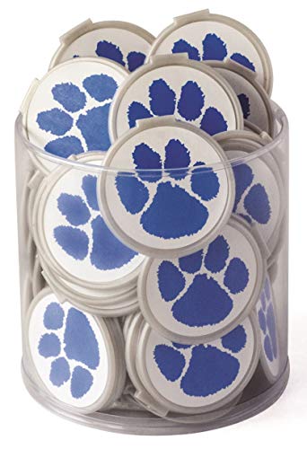 Mascot PAW Print School Spirit Bulk Bookmarks for Kids - RED Clip Over The Page 75 Pack - Bulk Bookmarks for Girls Boys. Perfect Student Incentives Prizes Classroom Rewards & Reading Awards!