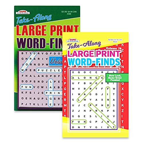 Word Search Puzzle Books for Adults Seniors - Bunlde with 4 Large Print Word Find Books with Bonus Bookmark (Great Big Word Finds | Activity Books Adults)