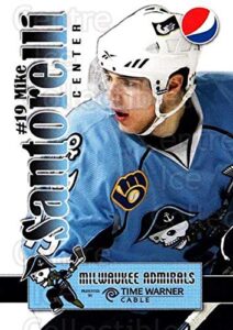 (ci) mike santorelli hockey card 2009-10 milwaukee admirals pepsi 12 mike santorelli