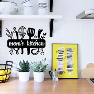 SwallowLiving Metal Black Mom Kitchen Sign Decor Mother Day Gift Hanging Word Art Decoration Kitchen Wall Decor 13”x9.1”
