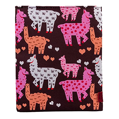 Book Sleeves Llama Gifts for Women Teen Girls Book Sleeve Book Protector Pouches Canvas 9.7 Inch x 8 Inch