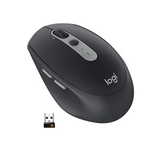 logitech m585 multi-device wireless mouse – control and move text/images/files between 2 windows and apple mac computers and laptops with bluetooth or usb, 2 year battery life, graphite