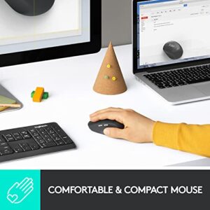 Logitech M585 Multi-Device Wireless Mouse – Control and Move Text/Images/Files Between 2 Windows and Apple Mac Computers and Laptops with Bluetooth or USB, 2 Year Battery Life, Graphite