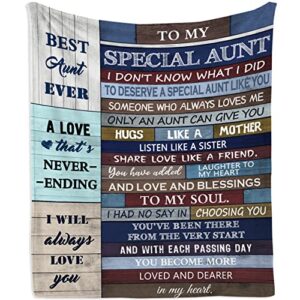 mubpean aunt gifts blanket 60″x50″, aunt gifts from niece, gifts for aunt, best aunt ever gifts, gifts for aunts from niece, aunt gifts from nephew, aunt birthday gift, auntie gifts from niece/nephew