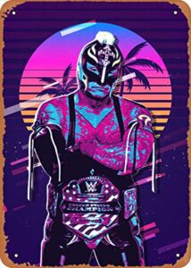 ysirseu rey mysterio metal tin sign 8 x 12 in boxing mma legend vintage poster man cave decorative