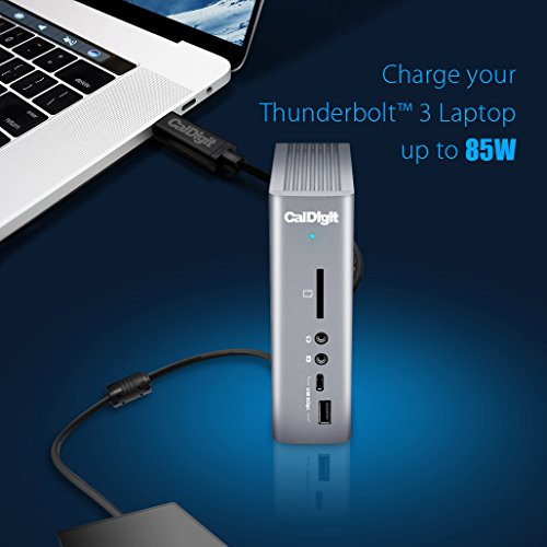 CalDigit TS3 Plus Thunderbolt 3 Dock - 87W Charging, 7X USB 3.1 Ports, USB-C Gen 2, DisplayPort, UHS-II SD Card Slot, Gigabit Ethernet for Mac & PC, Thunderbolt 4 Compatible (0.8m/2.62ft Cable)