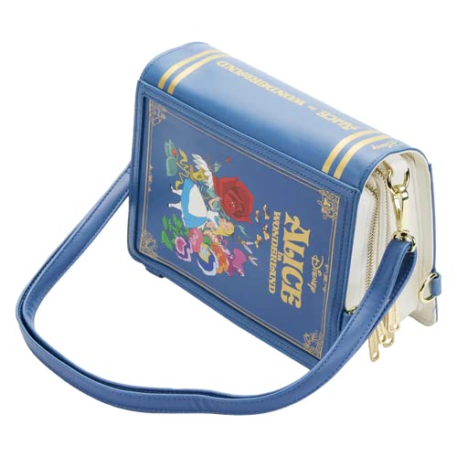 Loungefly Disney Alice in Wonderland Classic Book Convertible Womens Double Strap Shoulder Bag Purse