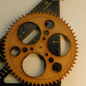 Steampunk Gears Wall Decor - Eight Gears, Two Push Rods - UNFINISHED - Free Shipping - Wood Gears