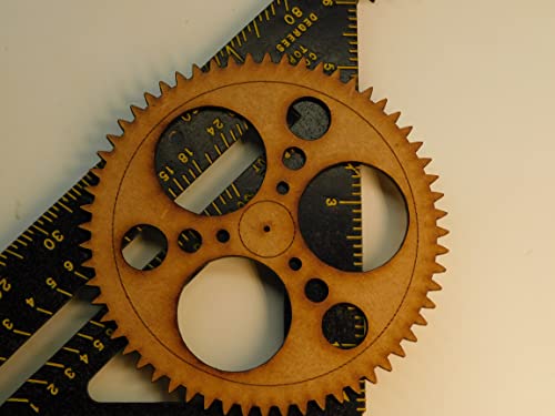 Steampunk Gears Wall Decor - Eight Gears, Two Push Rods - UNFINISHED - Free Shipping - Wood Gears