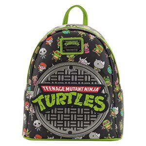 loungefly teenage mutant ninja turtles sewer cap aop womens double strap shoulder bag purse