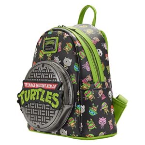 Loungefly Teenage Mutant Ninja Turtles Sewer Cap AOP Womens Double Strap Shoulder Bag Purse