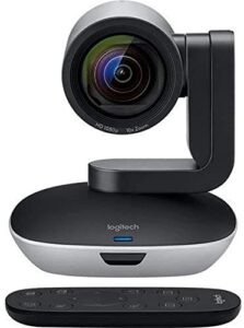 logitech ptz pro 2 video camera for conference rooms, hd 1080p video – auto-focus usb black/silver