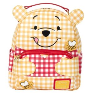loungefly disney winnie the pooh gingham womens double strap shoulder bag purse