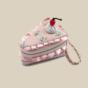 3D Cake Shape Evening Bags Cute Purse Embroidery Clutch for Girls