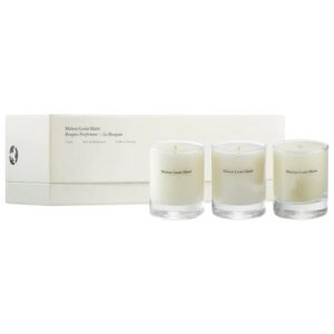 maison louis marie – le bouquet natural soy wax candle trio | luxury clean beauty + non-toxic fragrance (2.5 oz | 71 g)