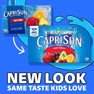 Capri Sun Fruit Punch Flavored Juice Drink, 6 Fl Oz Pouches, 10 Pack