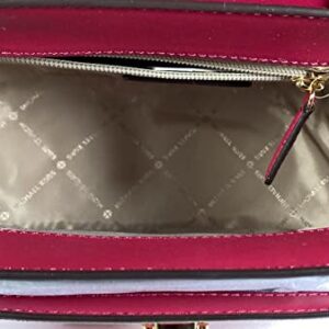 Michael Kors Berry Multi Manhattan Medium Top Handle School Leather Satchel