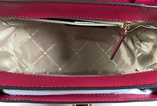 Michael Kors Berry Multi Manhattan Medium Top Handle School Leather Satchel