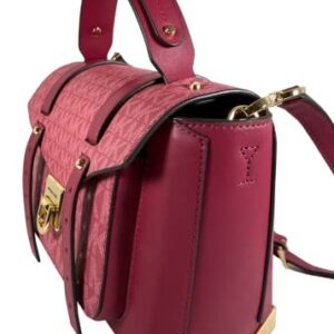 Michael Kors Berry Multi Manhattan Medium Top Handle School Leather Satchel