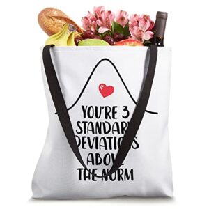 Funny School Psychologist Psychology Statistician Valentines Tote Bag