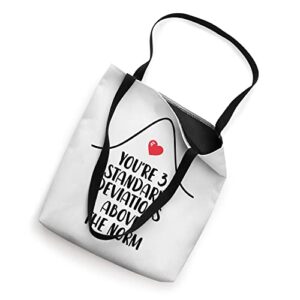 Funny School Psychologist Psychology Statistician Valentines Tote Bag