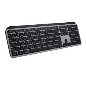 logitech mx keys advanced wireless illuminated keyboard for mac,backlit led keys, bluetooth,usb-c, macbook pro/air,imac, ipad compatible, metal build