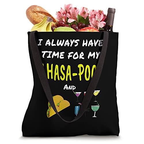 LHASA-POO I Love My CRESTEPOO Dog Quote Owner Mom Dad Puppy Tote Bag