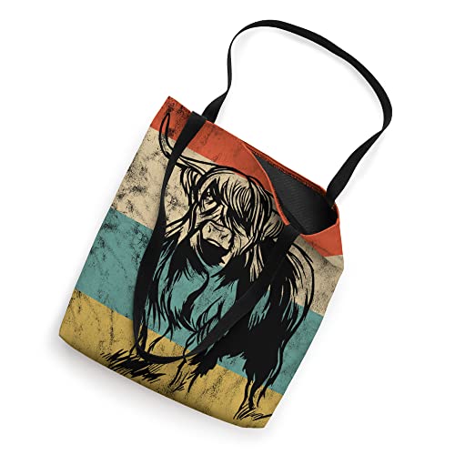 Scottish Highland Cow Highlander Cow Face Retro Vintage Tote Bag