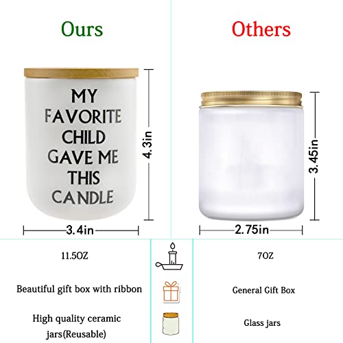 Gifts for Mom & Dad from Daughter Son - Best Mom & Dad Gifts, Funny Birthday & Mothers Day & Thanksgiving & Christmas Gifts, Vanilla Coconut Candles(11.5oz)