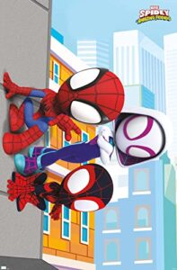 trends international marvel spidey and his amazing friends – wall wall poster, 22.375″ x 34″, premium unframed version