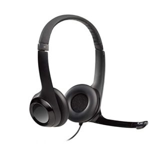 logitech h390 usb headset with noise-cancelling mic black , 16 count