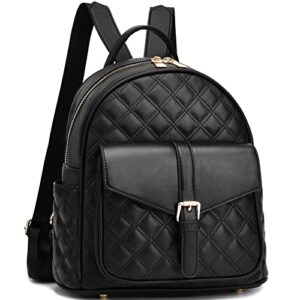 i ihayner mini backpack for women leather backpack purse small backpack for teen girls lightweight travel satchel bag black