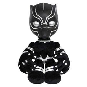 ?marvel black panther heart of wakanda plush figure with lights and sounds, soft doll for fans and collectors