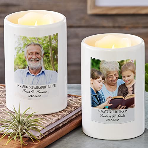 Let’s Make Memories Personalized in Memory of A Beautiful Life Photo LED Votive-Sympathy- in Memory