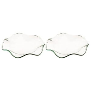 cabilock 2pcs wax warmer replacement dish oil warmer dish flower shaped wax melt warmer liners glass dish candle bowl plate oil tray for scented wax aroma lamp electric lamps