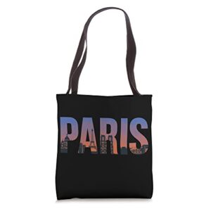 french themed souvenirs eiffel tower paris france tote bag