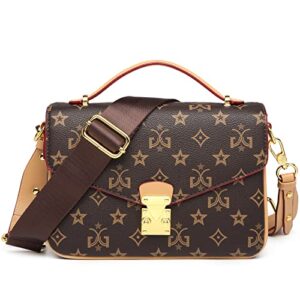 messgail crossbody bags for women classic shoulder handbags ladies clutch purses with wide adjustable strap