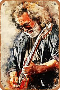 seadlyise jerry garcia plaque poster metal retro vintage tin sign home bar pub wall decor 8×12 inch gift