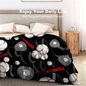 Super Soft Soccer Blanket Lightweight Cozy 3D Printed Flannel Baseball Basketball Throw Blankets for Sport Fans Kids Adults Gifts 50"X40"