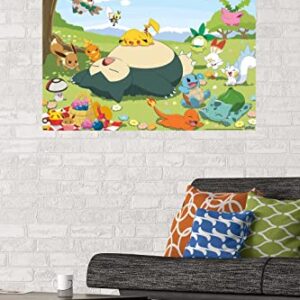 Trends International Pokémon - Group Picnic Wall Poster, 22.375" x 34", Unframed Version