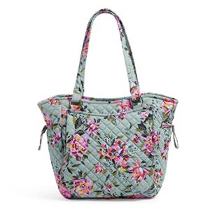 vera bradley women’s cotton glenna satchel purse, rosy outlook – recycled cotton, one size