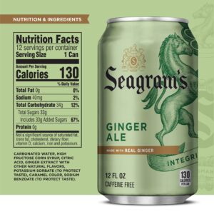 seagram’s ginger ale, 12 fl oz, 12 pack