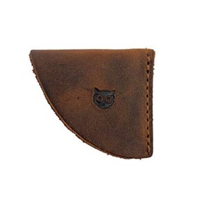 rustic leather corner bookmark 3-pack handmade by hide & drink :: bourbon brown