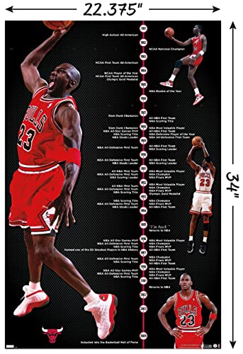 Trends International Michael Jordan - Timeline Wall Poster, 22.375" x 34", Unframed Version