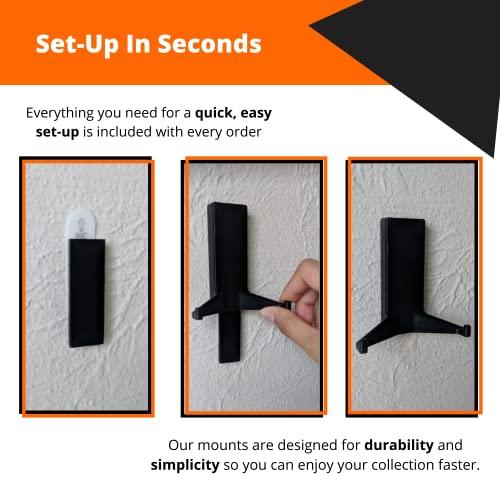 Now Spinning Wall Mount Vinyl Record Display/Shelf | Display Your Albums Without Wall Damage, Perfect for Office, Home, Dorms, and Apartments (Now Spinning + 2 Mounts, White)