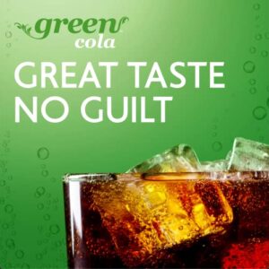 Green Cola - Sugar Free, Zero Calories, Naturally Sweetened with 100% Stevia Leaf Extract, Carbonated Soda, 100% Cola Taste, 12 Fl Oz each can - Pack of 8