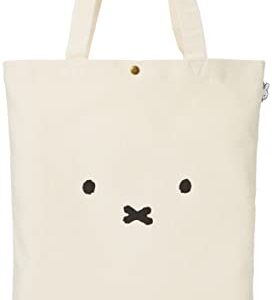 HAPITAS(ハピタス) Miffy HAP6009 Tote Bag, Back Pocket Type: B99 Face Natural